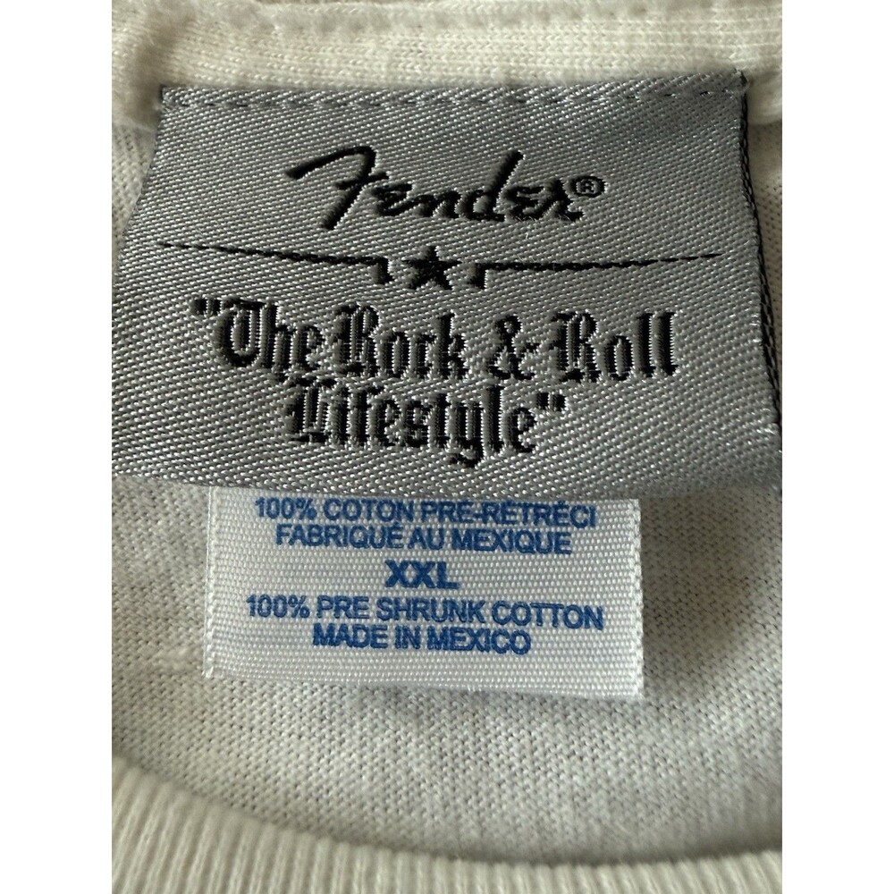 Fender Y2K Rock & Roll Graphic T-Shirt Mens Size XXL Crew Neck Cotton 2000’s Era - Picture 4 of 7